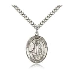 Sterling Silver St. Anthony of Egypt Pendant w/ chain