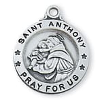 Sterling Silver St. Anthony Medal with 18 inch chain