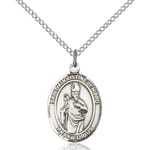 Sterling Silver St. Augustine of Hippo Pendant w/ Chain