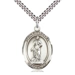 Sterling Silver St. Barbara Pendant w/ chain
