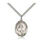 Sterling Silver St. Bede the Venerable Pendant w/ chain
