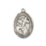 Sterling Silver St. Bernard of Clairvaux Pendant w/ Chain