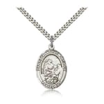 Sterling Silver St. Bernard of Montjoux Pendant w/ chain