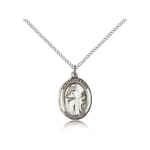 Sterling Silver St. Brendan the Navigator / Navy Pendant  w/ Chain