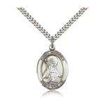 Sterling Silver St. Bridget of Sweden Pendant w/ chain