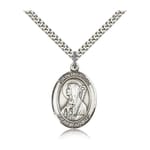 Sterling Silver St. Brigid of Ireland Pendant w/ chain