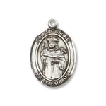 Sterling Silver St. Casimir of Poland Pendant w/ Chain