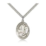 Sterling Silver St. Catherine of Bologna Pendant w/ chain