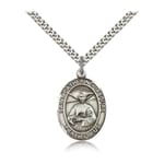 Sterling Silver St. Catherine Laboure Pendant w/ chain