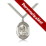 PERSONALIZE: Sterling Silver St. Catherine of Siena Pendant w/ chain