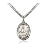 Sterling Silver St. Catherine of Sweden Pendant w/ chain