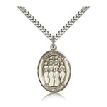 Sterling Silver St. Cecilia / Choir Pendant w/ chain