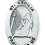 Sterling Silver St. Cecilia Medal 