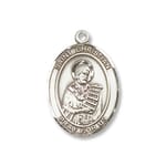 Sterling Silver St. Christian Demosthenes Pendant w/ Chain