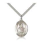 Sterling Silver St. Christian Demosthenes Pendant w/ chain