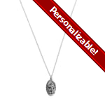 Sterling Silver St. Christopher Medal on 18 inch chain