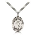 Sterling Silver St. Christopher Medal w/ chain - Martial Arts
