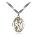 Sterling Silver St. Christopher Medal w/ chain - Rodeo