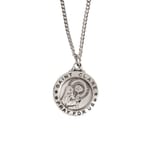 Sterling Silver St. Clare Medal with 18 inch chain