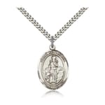 Sterling Silver St. Cornelius Pendant w/ 24 inches chain