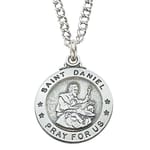 Sterling Silver St. Daniel Medal with 20 inch chain 