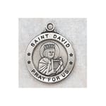 Sterling Silver St. David Medal with 20 inch chain