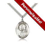 PERSONALIZE: Sterling Silver St. David of Wales Pendant w/ chain