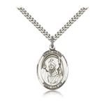 Sterling Silver St. David of Wales Pendant w/ chain