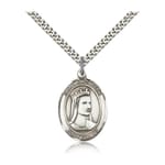 Sterling Silver St. Elizabeth of Hungary Pendant w/ chain