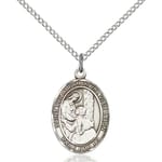 Sterling Silver St. Elizabeth of the Visitation Pendant w/ Chain