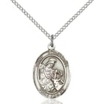 Sterling Silver St. Eustachius Pendant w/ Chain