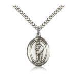 Sterling Silver St. Florian Pendant w/ chain