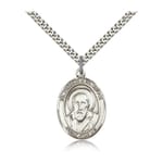 Sterling Silver St. Francis de Sales Pendant w/ chain