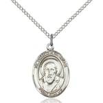 Sterling Silver St. Francis De Sales Pendant w/ Chain