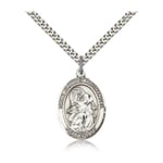 Sterling Silver St. Gabriel the Archangel Pendant w/ chain