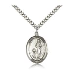 Sterling Silver St. Genesius of Rome Pendant w/ chain