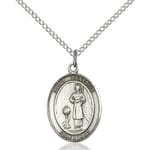 Sterling Silver St. Genesius of Rome Pendant w/ Chain