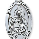 Sterling Silver St. George Medal with 24 inch chain 