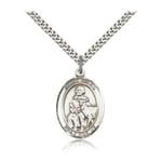 Sterling Silver St. Giles Pendant w/ chain