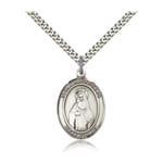 Sterling Silver St. Hildegard Von Bingen Pendant w/ chain