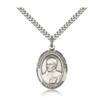 Sterling Silver St. Ignatius of Loyola Pendant w/ chain
