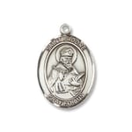 Sterling Silver St. Isidore of Seville Pendant w/ Chain
