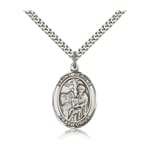 Sterling Silver St. Jerome Pendant w/ chain