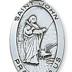 Sterling Silver St. John Medal with 24 inch chain 