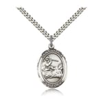 Sterling Silver St. Joshua Pendant w/ chain