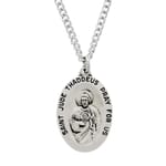 Sterling Silver St. Jude Medal with 24 inch chain 