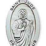 Sterling Silver St. Jude Medal with 24 inch chain