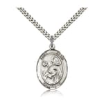 Sterling Silver St. Kevin Pendant w/ chain