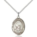 Sterling Silver St. Louis Marie De Montfort Pendant w/ Chain