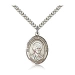 Sterling Silver St. Louis Marie de Montfort Pendant w/ chain 